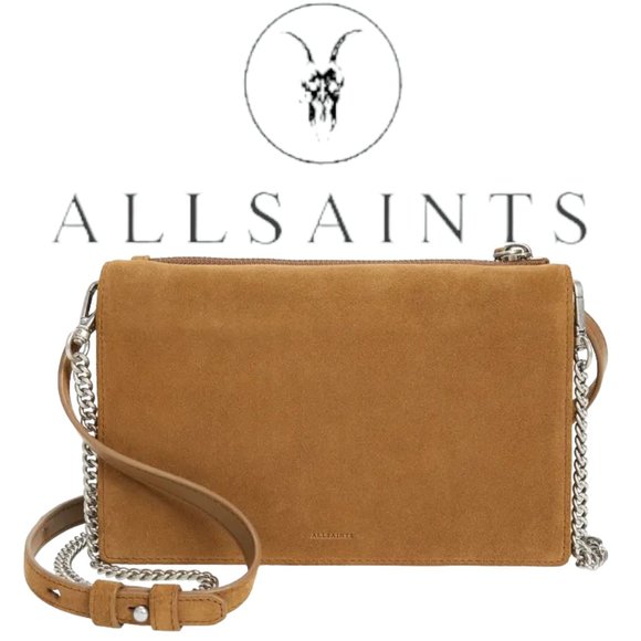 All Saints Bags New Fetch Leather Chain Crossbody Wallet By All